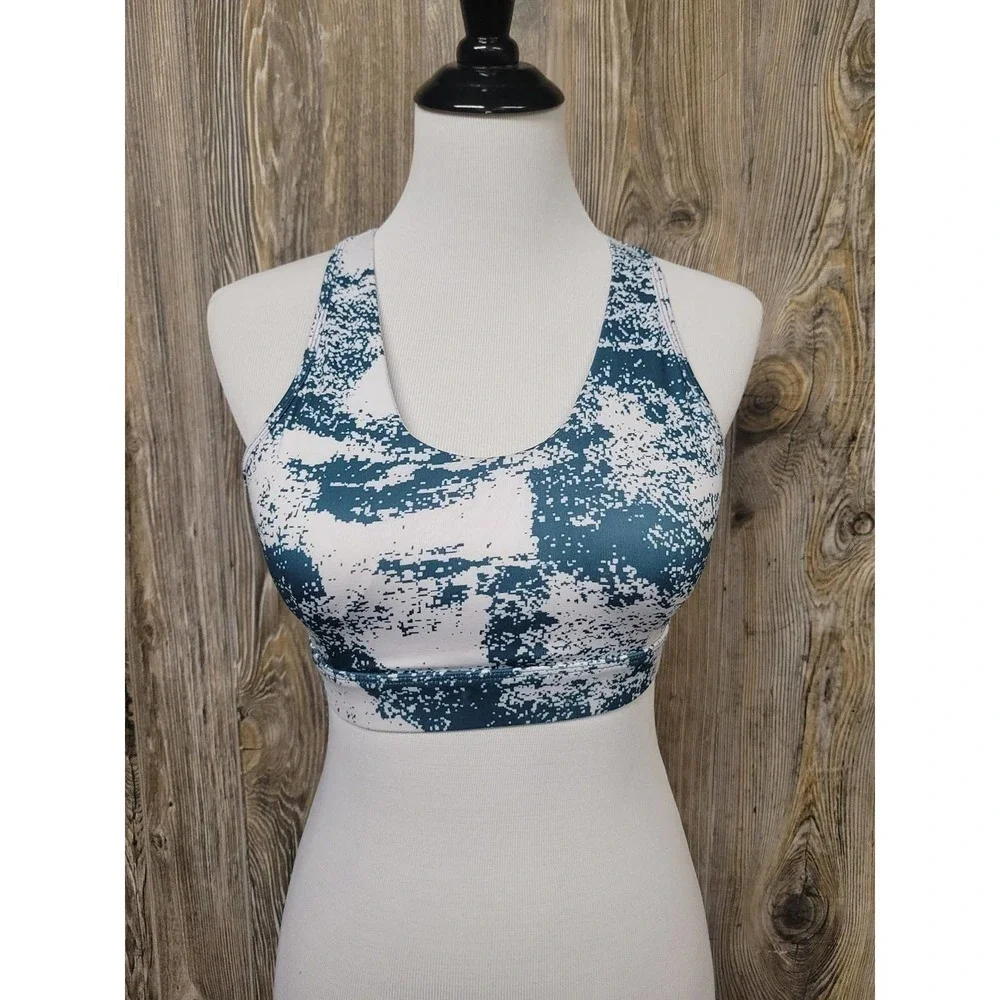 Sports Bra large Dark Green And White